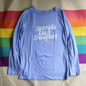 Cat & Jack L 10/12 Snowflake Graphic Tee